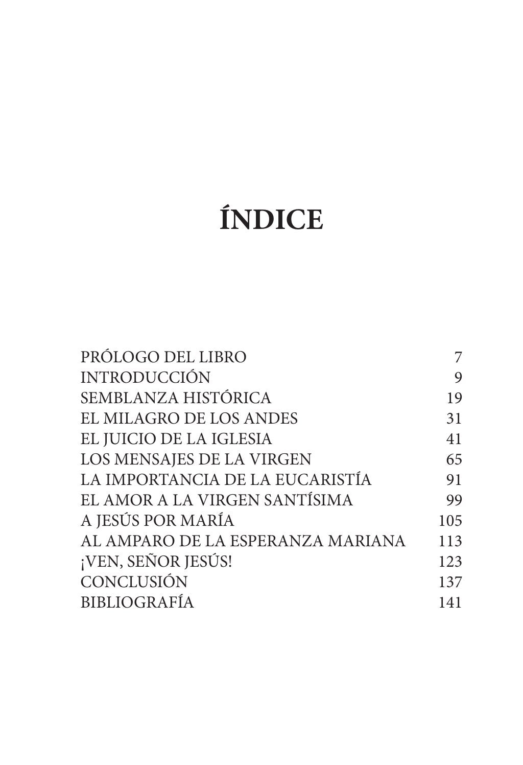 Índice de Garabandal. Antes de que sea tarde