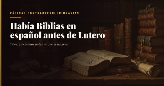Biblia antigua abierta a la luz de una vela sobre una mesa de biblioteca
