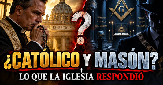¿Puede un católico ser masón? Sacerdote rezando el rosario frente a una logia masónica
