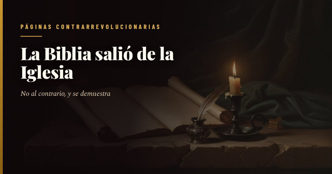 Grabado antiguo de un monje copista inclinado sobre un manuscrito abierto en un atril de madera, con pluma de ave en la mano y tintero al lado, en una biblioteca monástica de arcos de piedra con códices apilados, iluminada por un ventanal alto
