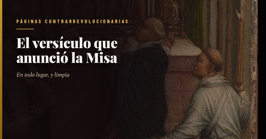 Tabla antigua de la Misa de san Gregorio: el Pontífice, revestido y de rodillas ante el altar, con el cáliz delante, levanta la mirada hacia Cristo varón de dolores que se aparece sobre el ara, coronado de espinas entre los instrumentos de la Pasión