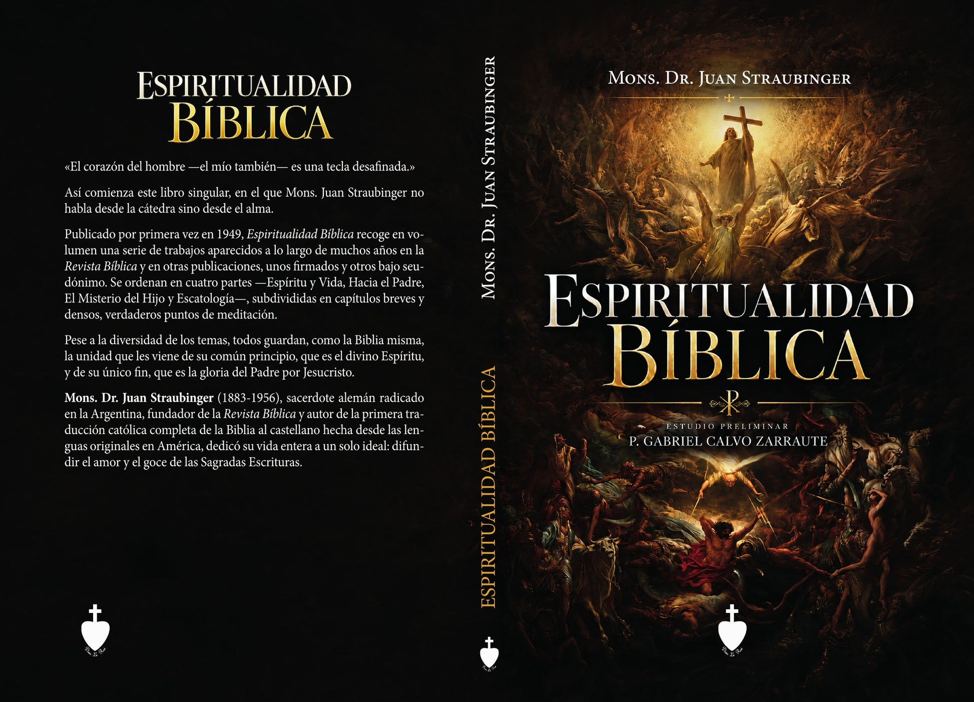 Cubierta completa con contraportada, lomo y portada de Espiritualidad Bíblica