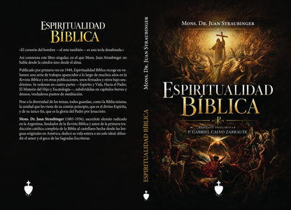 Cubierta completa con contraportada, lomo y portada de Espiritualidad Bíblica