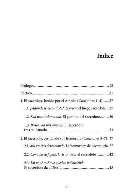 Índice de El Cántico espiritual del sacerdote (página 1)