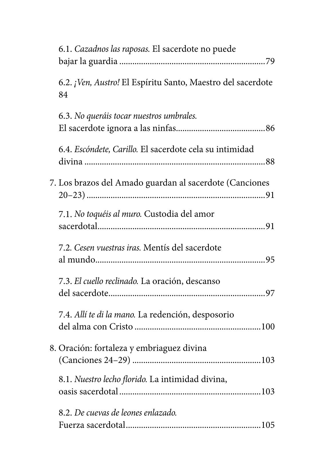 Índice de El Cántico espiritual del sacerdote (página 3)