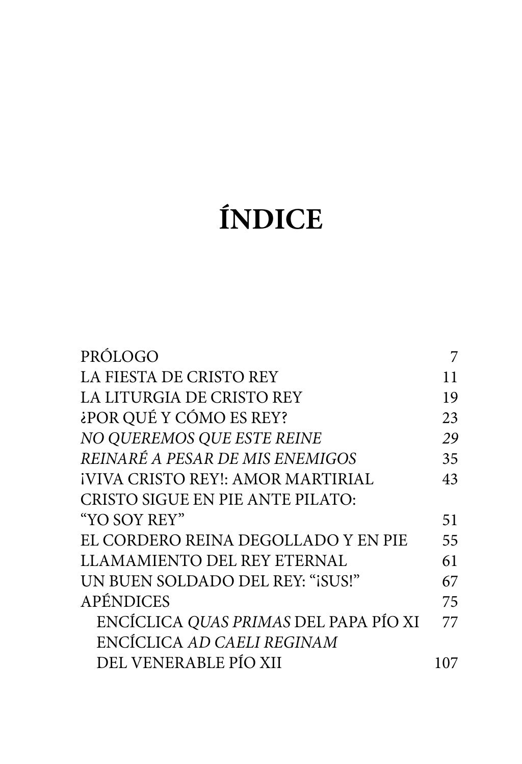 Índice de ¡Viva Cristo Rey!