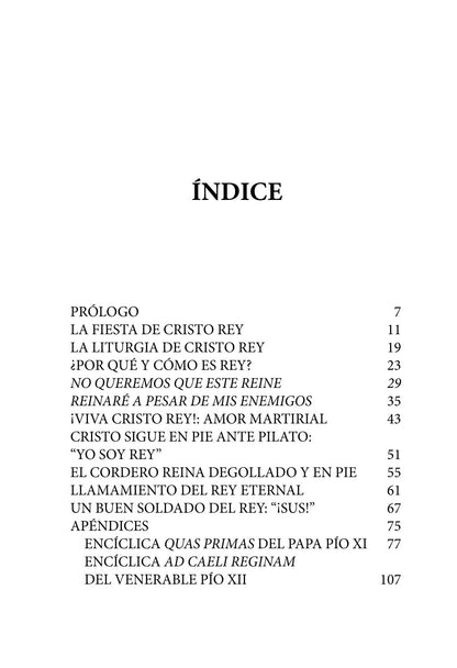 Índice de ¡Viva Cristo Rey!
